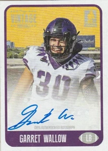 2021 ONYX VINTAGE GARRET WALLOW LB TCU (TEXANS ROOKIE) #VFGW AUTO /400 - Picture 1 of 2