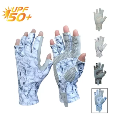 Riverruns Fingerless UV Fishing Gloves for Men & Women – Outdoor Sports Use - Image 1 of 4
