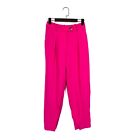 Topshop Hot Pink High Rise Pleated Front Balloon Leg Smart Trousers - Size 6