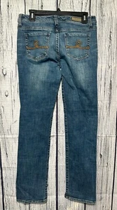 Vintage Seven 7 Jeans Y2K Damen Gr. 29 Straight Low Rise Medium Wash Stretch - Bild 1 von 8