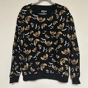 Disney Stitch Juniors Pumpkin Bats Halloween Sweatshirt, Black Size XXL(19) - Picture 1 of 5