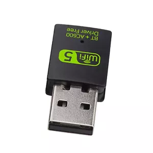 100PC 2in1 AC600 600Mbps 2.4G 5GMini USB WiFi Wireless + Bluetooth 5.0 Adapte1B - Picture 1 of 10