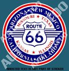 Route 66 Hot Rod Decal Sticker Vintage Retro Americana Hot Rod Rat Rod Stickers