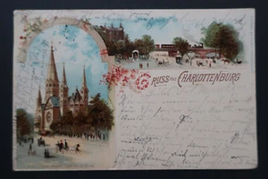 AK Gruss aus Berlin-Charlottenburg 1900 - Bild 1 von 2