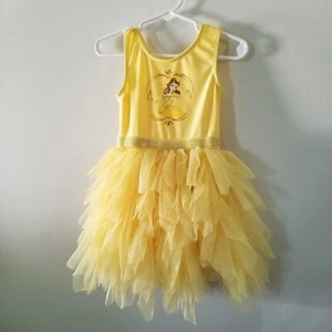 Disney Princess Belle Layered Soft Tulle W/ Under Shorts Dress Toddler Size 2 - Picture 1 of 7