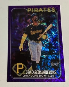 2024 Topps Update ANDREW MCCUTCHEN Purple Holo Foilboard Card 315/799 Pirates - Picture 1 of 2