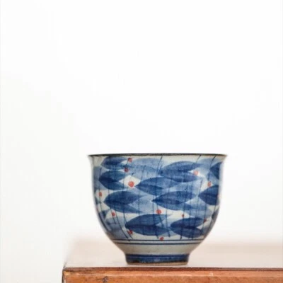 Taza de té china Jingdezhen porcelana azul y blanca gongfu pintada a mano Foto 1 de 4