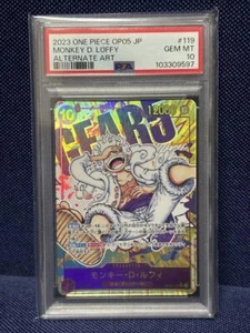 PSA 10 carte Monkey D. Rufy OP05-119 SEC Alt Art Gear 5 pezzi unici popolarità jp - Foto 1 di 2
