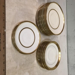 Lot of 17 Assorted Gold rimmed Saucers  Minton Gilman Davis Collamore - Picture 1 of 7