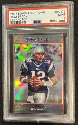 2007 Bowman Chrome Tom Brady Refractor PSA 9 #BC172 New England Patriots  - Image 1 of 2