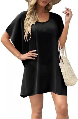 Damen Strandkleid Sommer Strandponcho Badeanzug Bikini Cover Up Boho Pareos - Bild 1 von 4