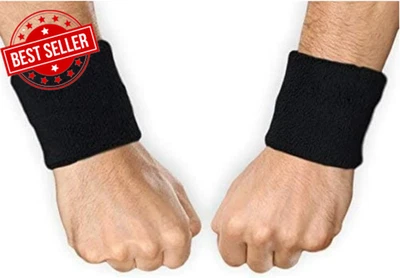 Sports Wristbands - Wrist Sweatbands for Men & Women - Stretchy & Sweat Absorbin - image 1 of 4