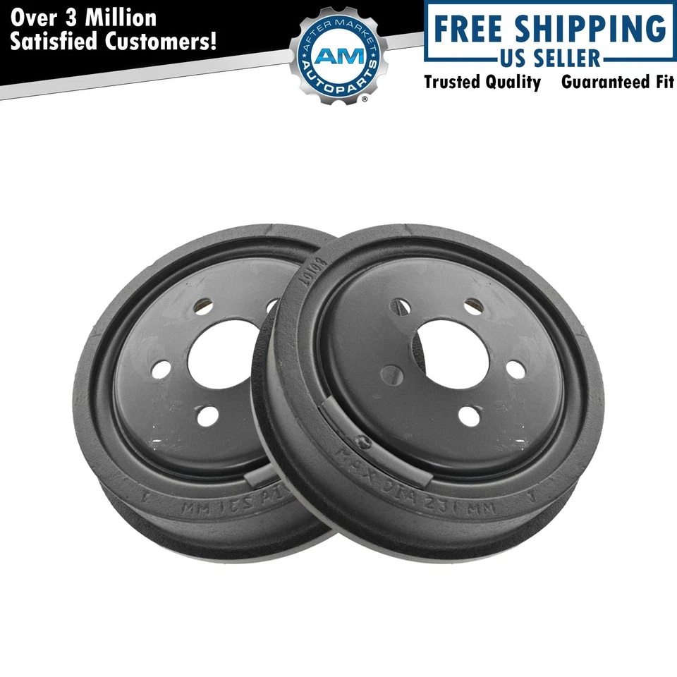 Juego de pares de tambores de freno trasero para 03-05 Chevy Cavalier Pontiac Sunfire Foto 1 de 4