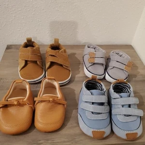 Carter's Baby Shoes 0-3, Soft Sole Carters 4 Pairs - Picture 1 of 20