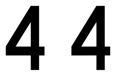 Pack de 2 calcomanías adhesivas número 4 elige tu talla y color Foto 1 de 4