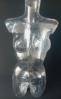 MANICHINO busto donna dorso torso plastica trasparente PLAYTEX vintage 85 cm (h)