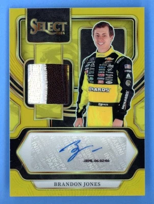 Brandon Jones Patch Auto 8/10 2024 Panini Select Auto Memorabilia Gold - Image 1 of 2