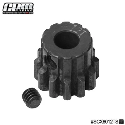 GPM High Carbon Steel Motor Gear 12T For AXIAL 1/6 SCX6 Jeep TRAXXAS 1/8 Sledge - Image 1 of 4