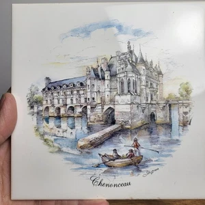Vintage Royal Mosa Holland Le Chateau Castle 6X6 ceramic tile - Picture 1 of 7