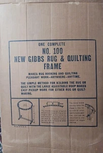 Gibbs No. 100 Rug and Quilting Frame in Original Box 18"X27"X 31" Free Standing - Picture 1 of 10