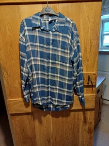 Gap Kids Girls Blue Check Button Shirt Size 12 Years - Picture 1 of 5
