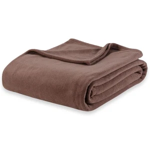 Microfleece Throw Size Bed Throw Blanket Taupe, Lightweight Soft Breathable P... - Picture 1 of 6