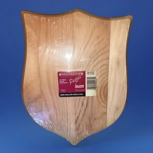 Shield Plaque Wooden Display Honor Award Trophy New England White Pine NEW - Picture 1 of 8
