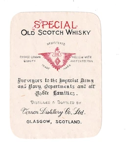 1890s VERNON DISTILLERY, GLASGOW, SCOTLAND SCOTCH WHISKEY JAPAN MILITARY LABEL - Picture 1 of 1