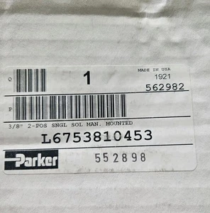 Electroválvula Parker L6753810453 nueva caja abierta NOS L6753810453 ENVÍO GRATUITO - Imagen 1 de 14