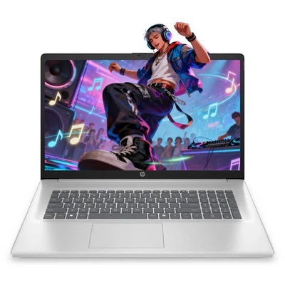 HP 17.3" FHD Laptop computer 2.7 GHz ~ 4.3 GHz AMD Ryzen 5-7430U 64GB RAM 512GB - Image 1 of 4