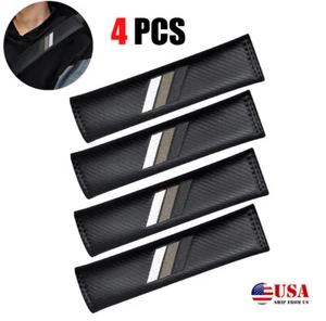 4X For Toyota Corolla Gray Embroidered Safety Seat Belt Shoulder Pad Cover - Picture 1 of 11