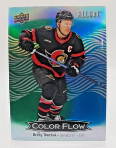 2024-25 Upper Deck Allure Color Flow Green-Blue #CFL-10 Brady Tkachuk Ottawa - Picture 1 of 2