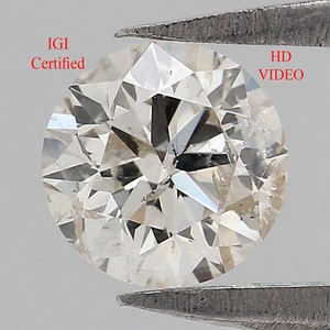 0.50 CT IGI Certified Natural Loose Round Diamond 5.05 MM White-J Color L2980 - Picture 1 of 9