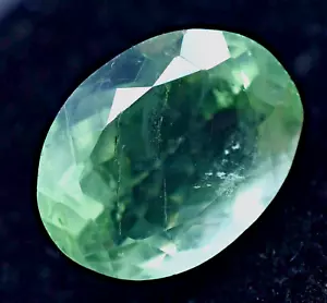 15.70 Ct Untreated Natural Green Emerald Fluorite Certified Oval Loose Gemstone - Picture 1 of 7