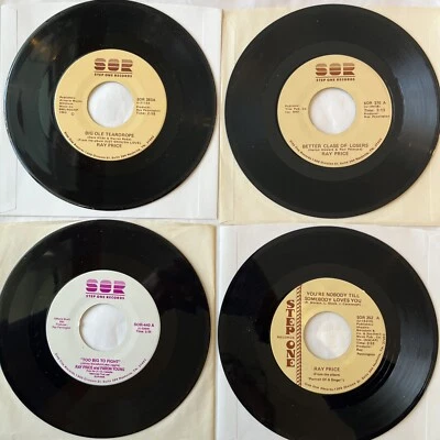 RAY PRICE COUNTRY 45's Classic STEP ONE RECORDS releases 80's - Image 1 of 4