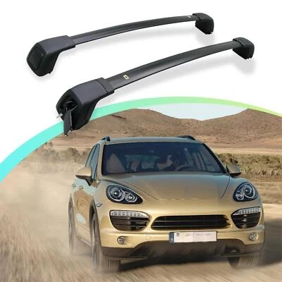 Barra transversal de techo bloqueable de 165 lb para portaequipajes de carga Porsche Cayenne 2011-2018 Foto 1 de 4