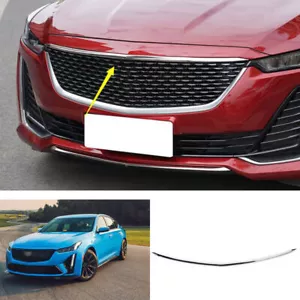 For Cadillac CT5 2020-2024 Chrome Steel Car Hood Bonnet Guard Cover Molding Trim - Picture 1 of 9