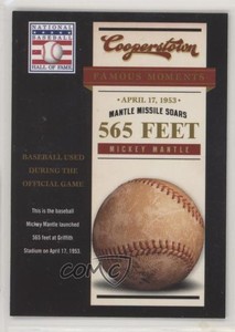 2012 Panini Cooperstown Famous Moments Mickey Mantle #7 HOF