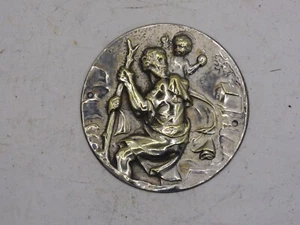VINTAGE ST CHRISTOPHER PATRON SAINT OF TRAVEL BADGE EMBLEM - NOS - Picture 1 of 3