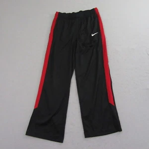 Nike Boys Track Pants Size L Black Red Dri-Fit Active Workout Tracksuit Swoosh - Picture 1 of 11