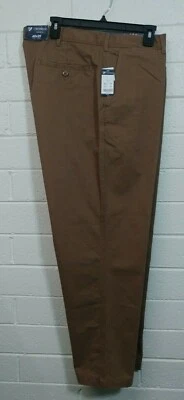 NWT  Men's CREMIEUX PANTS Size 40Wx29L MADISON Flat Front brown Taupe 100%Cotton - Image 1 of 4