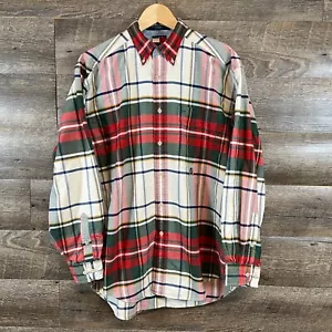 Camisa de hombre vintage Tommy Hilfiger manga larga a cuadros a rayas con botones talla M - Imagen 1 de 12