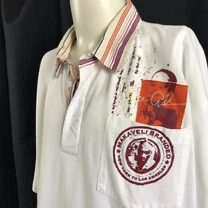 Camisa Polo Tupac 2pac Makaveli Marca Manga Corta Gráfica Blanca Hombres 2XL XXL - Imagen 1 de 7