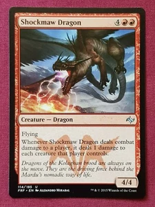 Magic The Gathering FATE REFORGED SHOCKMAW DRAGON red card MTG - Picture 1 of 2