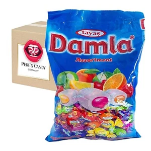 Damla 1kg Kaubonbons Frucht Mix gefüllt | Fruchtgummi mit Füllung - Bild 1 von 4