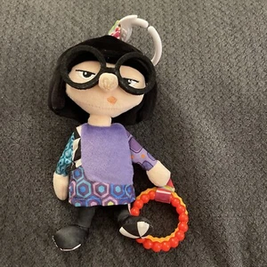 Lamaze Infant Baby Sensory Rattle Toy Clip and Go Edna Mode Incredibles 2 J16 - Picture 1 of 2