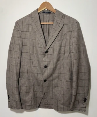 Nuevo con etiquetas Abrigo Deportivo de Lana Massimo Dutti Chaqueta Pata de Gallo Hecho en Italia Talla US 38 Foto 1 de 4