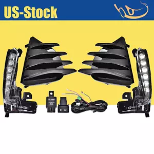 Pair LED Fog Light Daytime Running Lamp Fit 2017 2018 2019 Toyota Corolla SE XSE - Picture 1 of 7