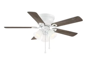 Clarkston II 44 in. LED Indoor White Ceiling Fan with Light Kit - Picture 1 of 3