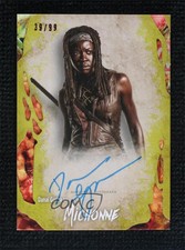 2016 The Walking Dead Survival Box Infected 39/99 Danai Gurira Michonne Auto a4e